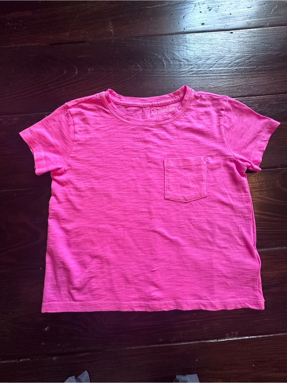 Crewcuts Hot Pink Short-Sleeve Pocket Tee